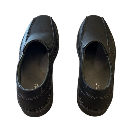 Clarks Vanek Step Loafer Black Oily Leather Men's Size 11 - Picture 6 of 10